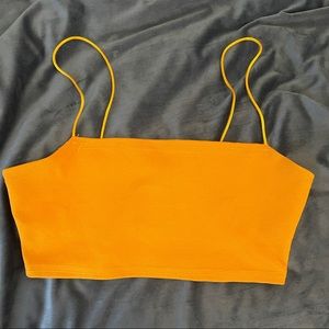 Boohoo Gold Crop Top